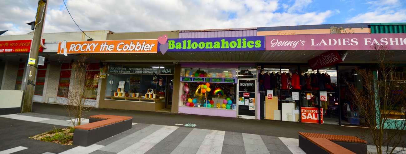 Image of Balloonaholics shopfront in Mooroolbark.